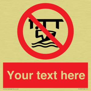 Custom Do not use watercraft in the vicinity of piers